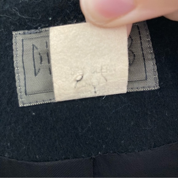 Vintage Dianne B New York black button-up wool pea coat- womens large - Picture 5 of 9